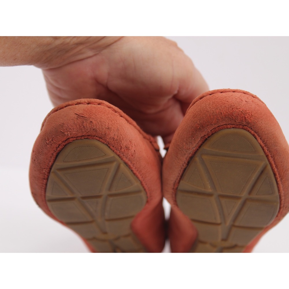 UGG Callen Nubuck Leather Driving Loafers Size 5.5 Terracota Gold Hardware Mocs - Picture 3 of 9